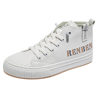 人本防水皮面板鞋女不系带懒人鞋