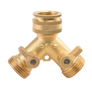 铜三通阀门家用洗衣机水龙头一进二出转接头分流器一分二转换接口