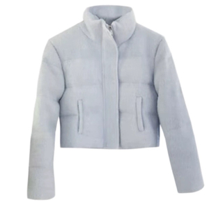 【现货】欧货 25冬简约立领肌理感白鸭绒羽绒服短款面包服外套女