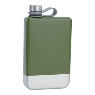 304不锈钢食品级加厚酒壶9oz方形壶户外随身扁酒壶轻便携轻奢酒具