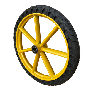 工地斗车推车轮子实心橡皮轮子实心轮胎橡胶耐磨轮劳动车轮子耐磨