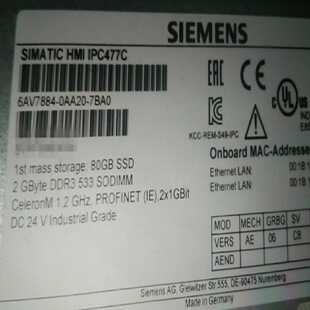 议价原装6AV7884-0AA20-7BA0西门子工控机SIMATICHMI IPC477C 6AV