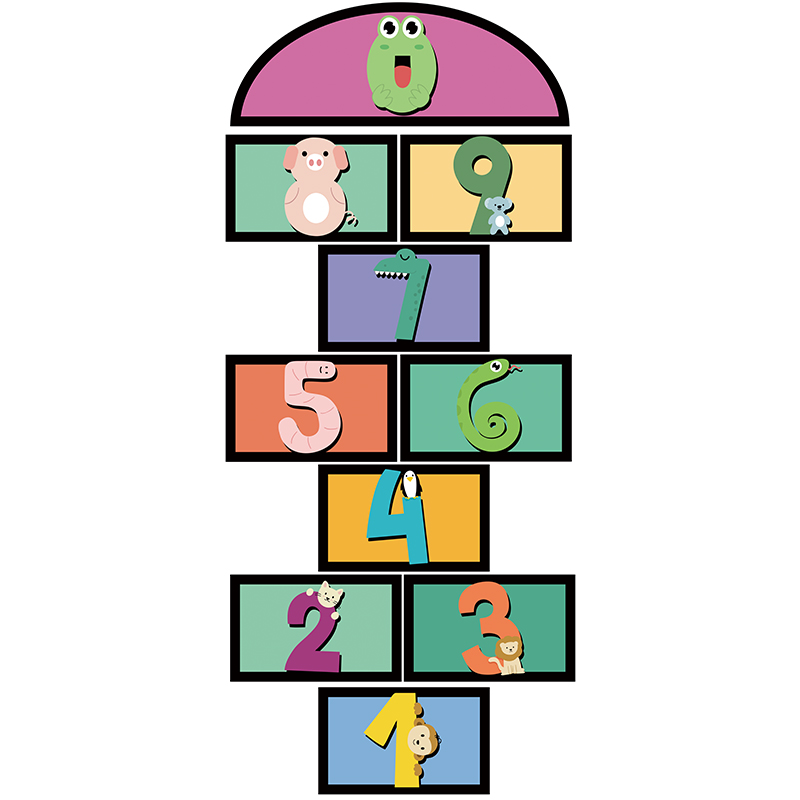 新款跳房子节日活动地贴跳格子课间十分钟幼儿园小学校园地面游戏