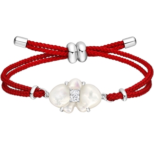 HEFANG何方珠宝蝴蝶兰红绳手链万事都灵优雅百搭饰品新年礼物