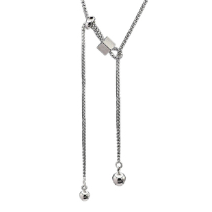 NFF精致极简风ins潮钛钢项链男欧美时尚高级感毛衣链配饰嘻哈个性