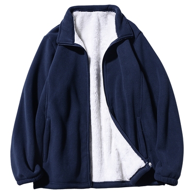 美式摇粒绒外套男冬季加绒加厚