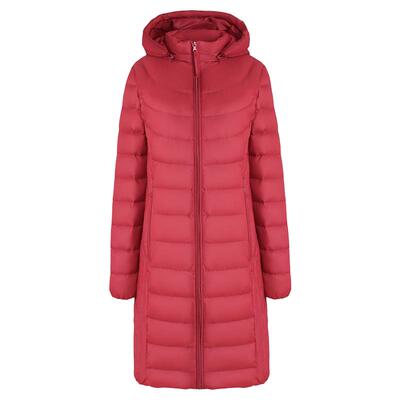 鸭鸭中长款可拆帽羽绒服