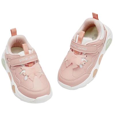 戴维贝拉女童运动鞋发光鞋儿童抗菌鞋子2026春季新款宝宝闪灯鞋