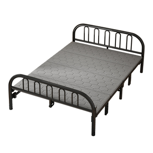 折叠床单人床1米2家用床成人简易出租房1米5宿舍双人铁床行军床铺