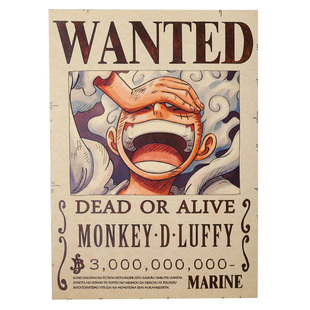 羊皮纸海贼王通缉令海报路飞悬赏令墙贴动漫周边壁纸墙纸生日礼物