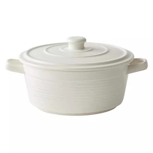 jiwoo釉下陶瓷彩奶油风双耳汤碗家用大猪油罐带盖大汤碗酸菜鱼碗