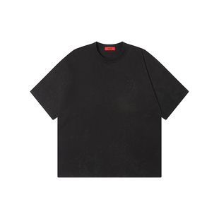 INXX烧花暗纹水墨工艺短袖T恤男女同款甲骨文设计上衣情侣潮