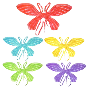 水晶蝴蝶翅膀气球充气网红发光儿童天使背饰生日拍照道具摆摊批发