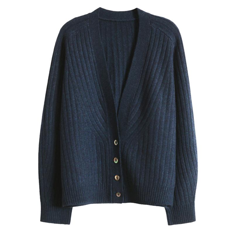 apcshop春季新款2021绒尖V领开衫