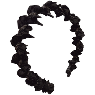 高级感闪钻带齿高颅顶发箍女2026新款黑色发捆头箍秋冬洗脸发卡