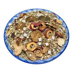 手工荷叶陈皮山楂茯苓炒米茶 刮排油袪体湿消肚 养生茶饮450克/瓶