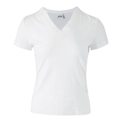 SMIIILE夏季薄款V领棉麻白色上衣