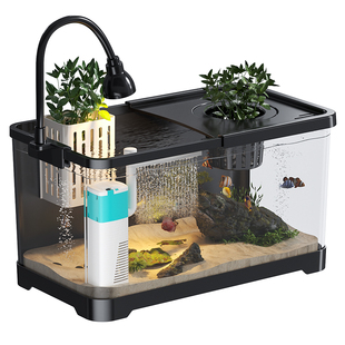 鱼缸客厅2026新款过滤制氧一体机水培鱼缸造景摆件金鱼乌龟饲养缸