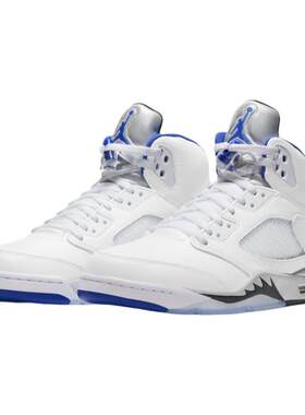 Air Jordan 5 Stealth 2.0 AJ5 白蓝 男高帮休闲篮球鞋DD0587-140
