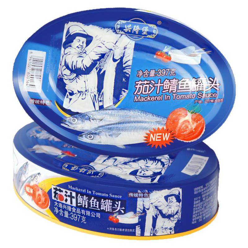 茄汁鲭鱼罐头海鲜即食鱼户外方便