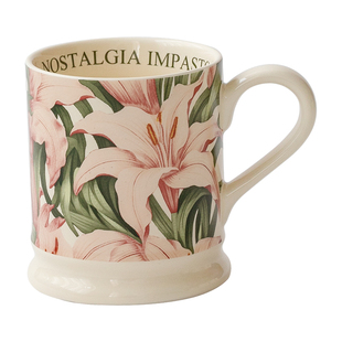 复古花园油画感马克杯古典花卉咖啡杯雅致小众礼物陶瓷水杯子