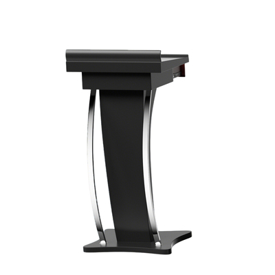 实木黑色演讲台简约迎宾接待台