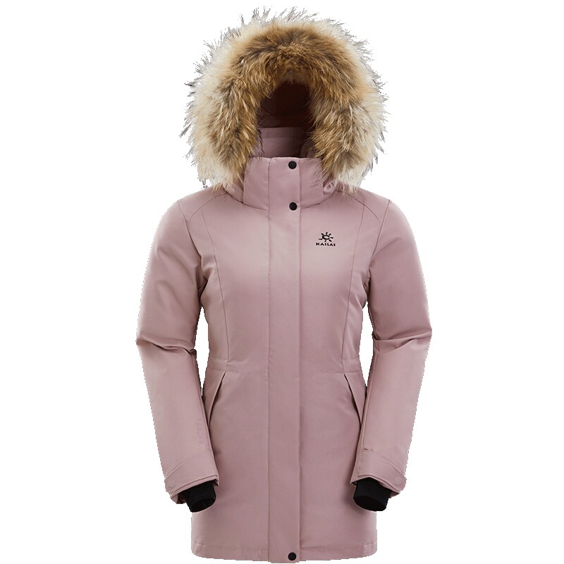 凯乐石N53°羽绒服700蓬鹅绒保暖户外登山服防水防寒毛领外套女款
