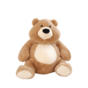 海利伟憨萌家族毛绒玩具棕熊鳄鱼女孩生日礼物玩具熊儿童毛绒公仔