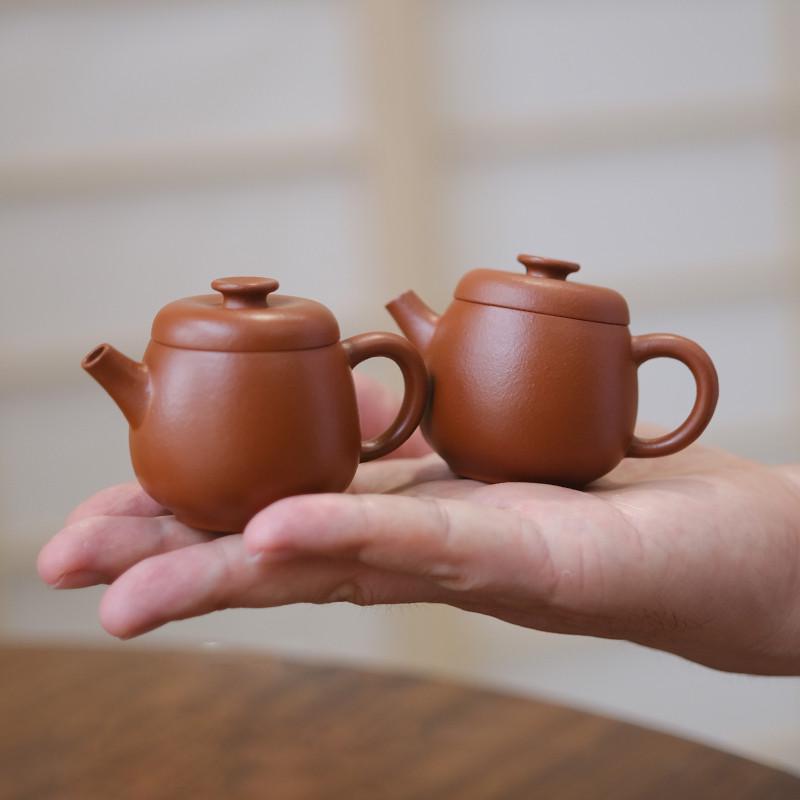 小谦山房迷你生砂巨轮紫砂壶宜兴全手工原矿赵庄功夫茶具一人单壶