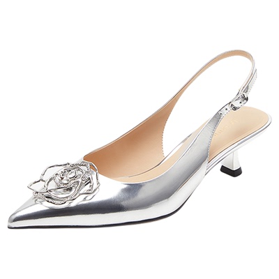 莱尔斯丹优雅尖头细跟后空凉鞋女