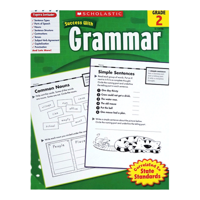 学乐成功系列英文原版 Scholastic Success with Grammar Grade 2 二年级小学生语法练习册