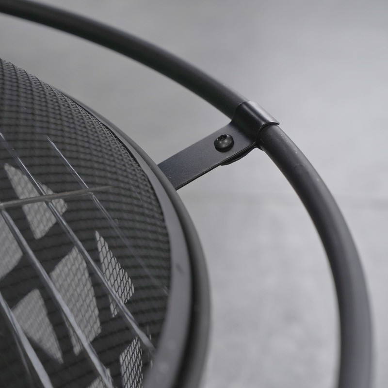 圆型围炉煮茶的炉子烧烤炉户外家用折叠碳烤庭院取暖全套桌火盆