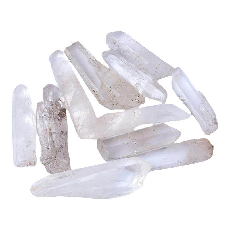 天然白水晶六棱柱消磁摆件