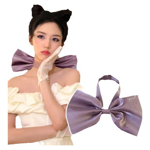汤姆的梦中情猫紫色蝴蝶结颈链cos猫耳朵假发发包抓夹丸子头头饰