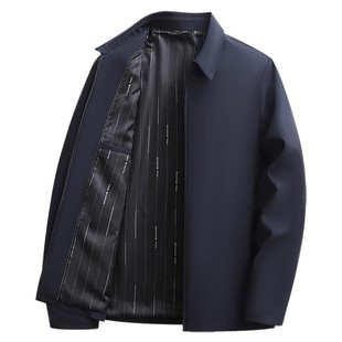 秋冬中老年男士外套2026新款爸爸装休闲商务行政夹克老人冬季棉袄