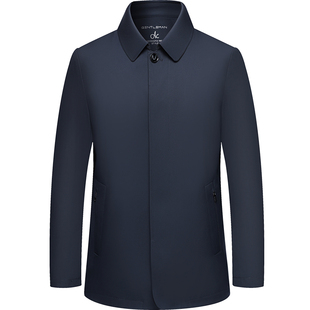 啄木鸟休闲夹克外套男2025春季新款行政干部服高端爸爸装春秋上衣