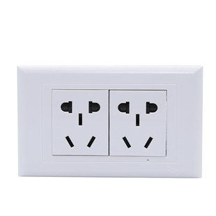 正品正泰118型开关插座 二位 十孔插座 10孔  2插 双五孔 长方形