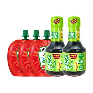 味事达贝比鲜儿童酱油150ml减盐配方儿童番茄沙司110g减糖番茄酱