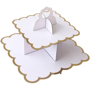 生日布置蛋糕架多层三层展示架子纸盘托盘点心架婚礼甜品台摆件