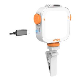 wonew七彩蜗牛双面补光灯柔光自拍RGB补光双面发光口袋相机补光灯5瓦内置电池闪光灯直播补光灯手机补光灯