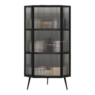 长虹玻璃墙角柜转角柜简约客厅轻奢柜边角储物柜三角柜餐边柜酒柜