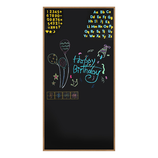 brandland黑板定做木框磁性小黑板挂式教室教学大尺寸写字板磁吸绿板家用客厅背景照片墙儿童涂鸦画板广告牌