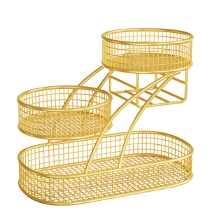 水果盘客厅茶几家用多层果盘糖果置物架摆放零食盒轻奢精致水果篮