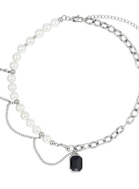 BZV原创设计黑胶执事防掉色项链