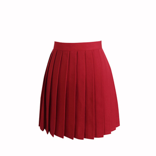 英伦学院风半身裙百折裙学生百褶裙少女短裙高腰裙班服百搭制服裙