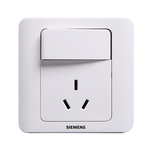 西门子开关插座面板远景雅白一开10A三孔插座面板官方正品