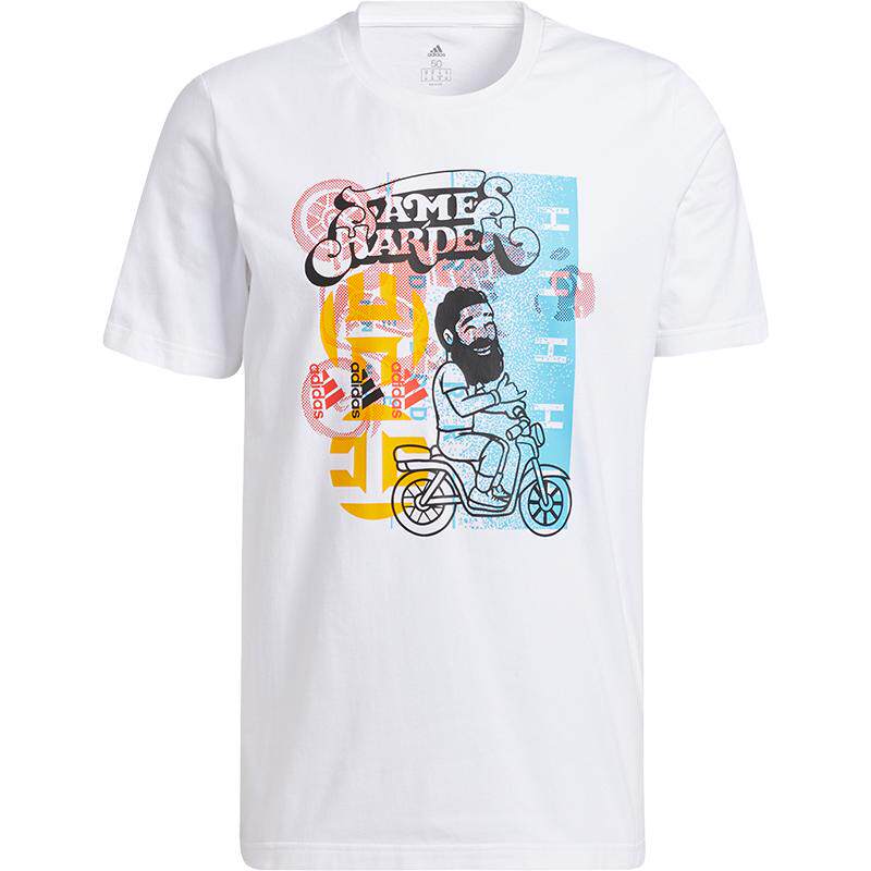 Adidas/阿迪达斯正品春季男子篮球哈登休闲运动短袖T恤GP3431