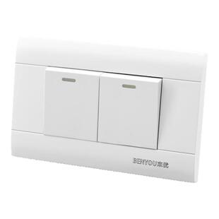 本优118型暗装二位开关插座面板二开单双控家用双开二联电源2开