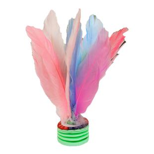 鸡毛毽子比赛专用踢键子成人羽毛大白腱子儿童小学生运动花毽耐踢