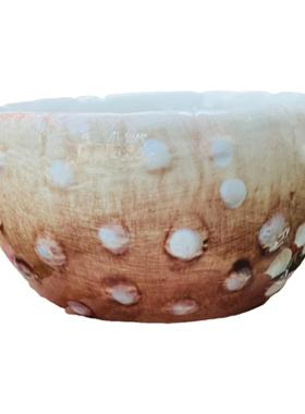 卡通创意釉下彩陶瓷蘑菇碗收纳冰淇淋碗沙拉水果碗可爱卡通甜品碗